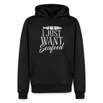 Seafood Lover Gift - Männer Premium Bio Hoodie - Schwarz - Vorne - Nico (187cm)