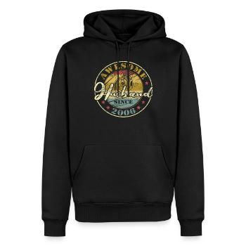 18ter Hochzeitstag toller Ehemann seit 2006 Retro - Männer Premium Bio Hoodie - Schwarz - Vorne - Nico (187cm)