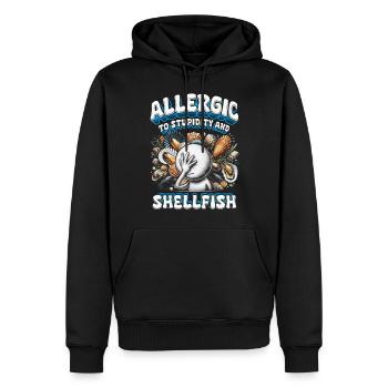 Meeresfrüchteallergie Allergic To Shellfish - Männer Premium Bio Hoodie - Schwarz - Vorne - Nico (187cm)