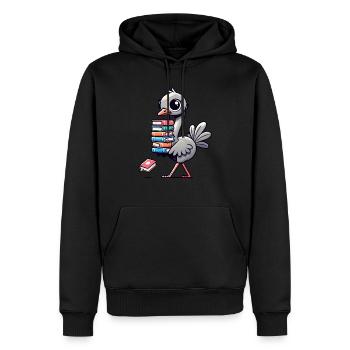 Bücher Lesen Strauß Buch Bücherliebhaber - Männer Premium Bio Hoodie - Schwarz - Vorne - Nico (187cm)