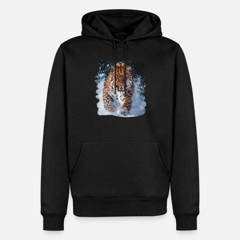 Léopard de l’Amour Amurleoparden Amurleopard - Sweat à capuche Premium bio Homme - noir