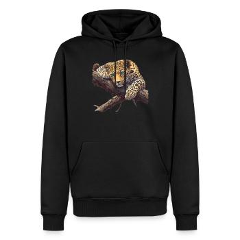 Amur Leopard Amurleoparden Amurleopard - Men’s Premium Organic Hoodie - black - Front - Nico (187cm)