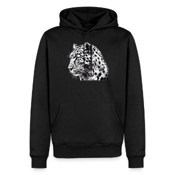 Amur Leopard Amurleoparden Amurleopard - Men’s Premium Organic Hoodie - black - Front - Nico (187cm)