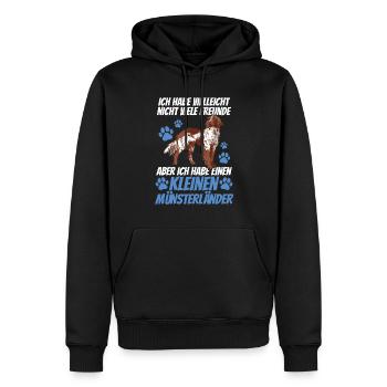 Le petit Münsterlander est mon ami - Sweat à capuche Premium bio Homme - noir - Devant - Nico (187cm)