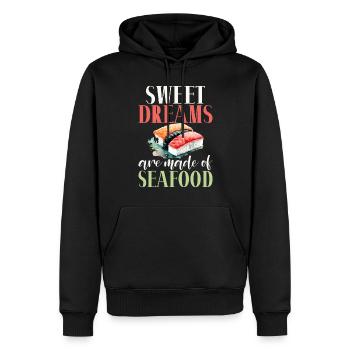 Seafood Lover Gift - Männer Premium Bio Hoodie - Schwarz - Vorne - Nico (187cm)