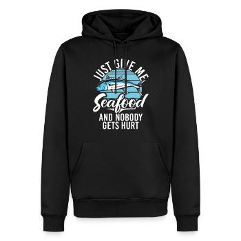 Seafood Lover Gift - Männer Premium Bio Hoodie - Schwarz - Vorne - Nico (187cm)
