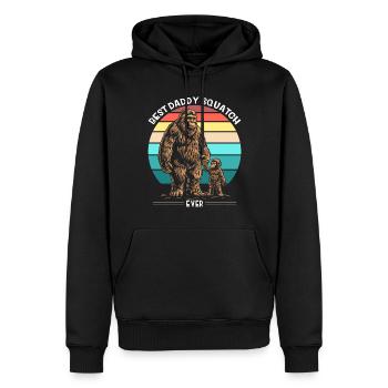 Best Daddy Squatch Ever - Männer Premium Bio Hoodie - Schwarz - Vorne - Nico (187cm)