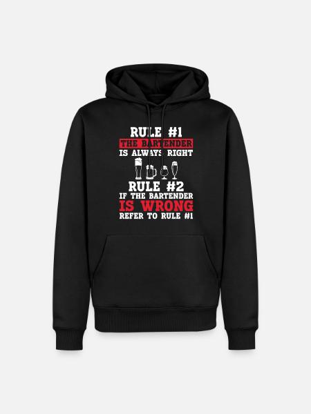 Bartender Mixologist Rule #1 The - Men’s Premium Organic Hoodie - black