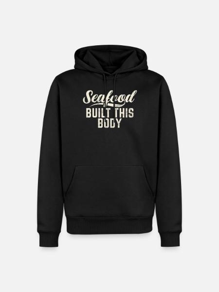 Seafood Lover Gift - Men’s Premium Organic Hoodie - black