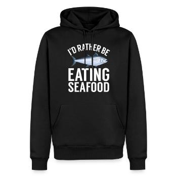 Seafood Lover Gift - Männer Premium Bio Hoodie - Schwarz - Vorne - Nico (187cm)