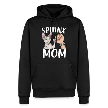 Sphynx Mama Haarlose Katze Lustige Mama Katze Sphynx Haustier - Männer Premium Bio Hoodie - Schwarz - Vorne - Nico (187cm)