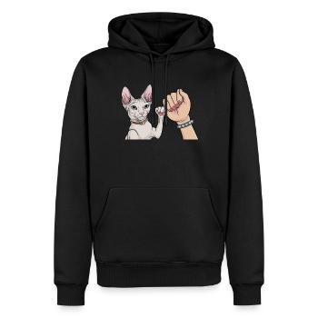 Sphynx Mama Kätzchen Mama Lustige haarlose Katze Sphynx - Männer Premium Bio Hoodie - Schwarz - Vorne - Nico (187cm)