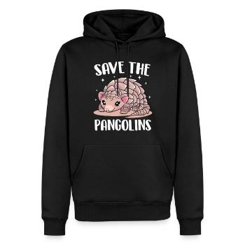 Rettet die Schuppentiere Gefährdete Tiere Säugetiere - Männer Premium Bio Hoodie - Schwarz - Vorne - Nico (187cm)