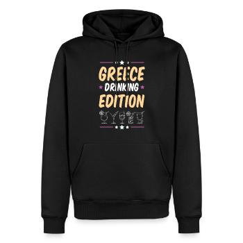 Greece Drinking Party - Men’s Premium Organic Hoodie - black - Front - Nico (187cm)