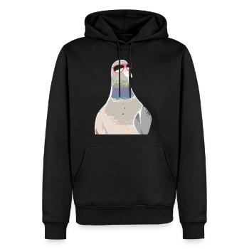 pigeon colombophile pigeon amateur d’oiseaux pigeon - Sweat à capuche Premium bio Homme - noir - Devant - Nico (187cm)