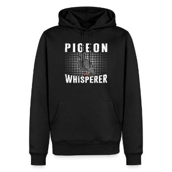 pigeon colombophile pigeon amateur d’oiseaux pigeon - Sweat à capuche Premium bio Homme - noir - Devant - Nico (187cm)