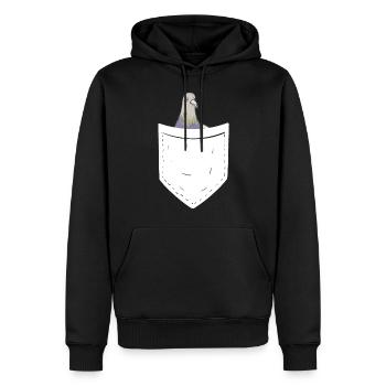 pigeon colombophile pigeon amateur d’oiseaux pigeon - Sweat à capuche Premium bio Homme - noir - Devant - Nico (187cm)
