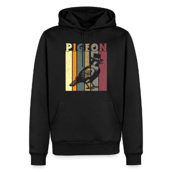 pigeon colombophile pigeon amateur d’oiseaux pigeon - Sweat à capuche Premium bio Homme - noir - Devant - Nico (187cm)