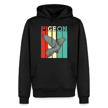 pigeon colombophile pigeon amateur d’oiseaux pigeon - Sweat à capuche Premium bio Homme - noir - Devant - Nico (187cm)