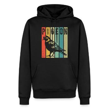 pigeon colombophile pigeon amateur d’oiseaux pigeon - Sweat à capuche Premium bio Homme - noir - Devant - Nico (187cm)