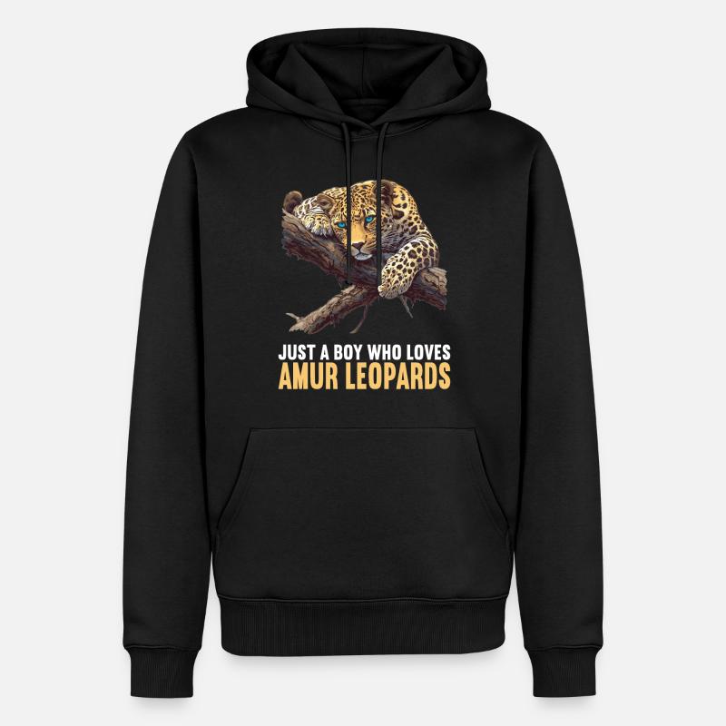 Léopard de l’Amour Amurleoparden Amurleopard - Sweat à capuche Premium bio Homme - noir