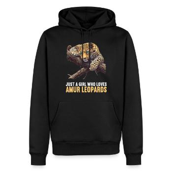 Amur Leopard Amurleoparden Amurleopard - Men’s Premium Organic Hoodie - black - Front - Nico (187cm)