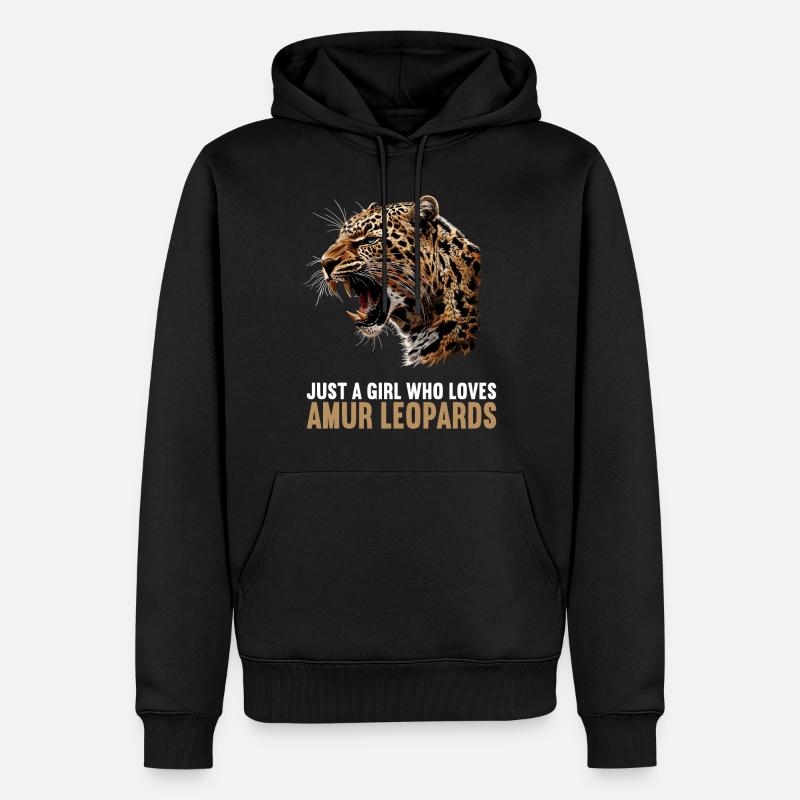 Léopard de l’Amour Amurleoparden Amurleopard - Sweat à capuche Premium bio Homme - noir