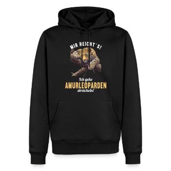 Amur Leopard Amurleoparden Amurleopard - Men’s Premium Organic Hoodie - black - Front - Nico (187cm)