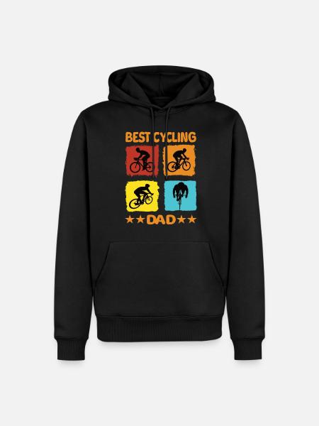 Best Cycling Dad - Men’s Premium Organic Hoodie - black