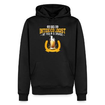 Bartender Mixologist Certified - Männer Premium Bio Hoodie - Schwarz - Vorne - Nico (187cm)