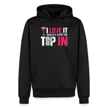 Bartender Mixologist I Love It - Männer Premium Bio Hoodie - Schwarz - Vorne - Nico (187cm)
