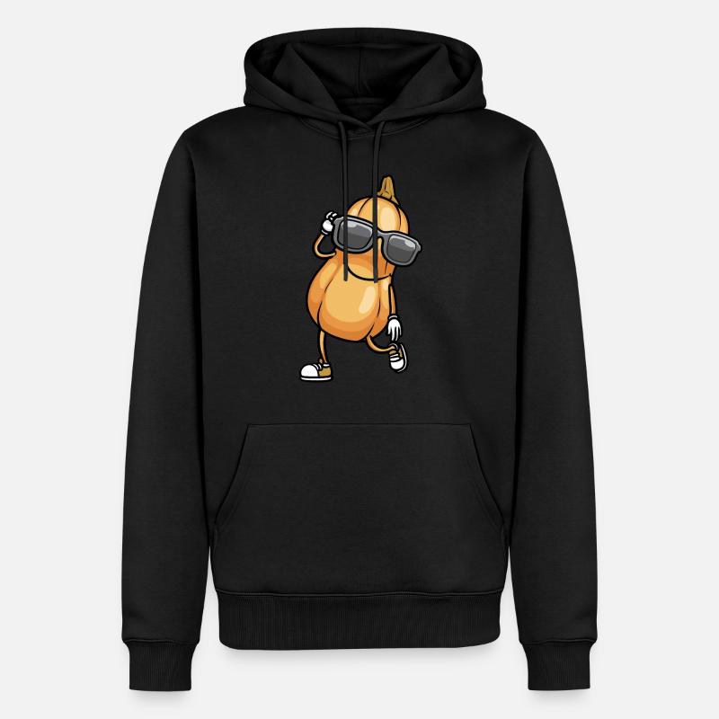 Butternut Citrouille Dansant Légumes végétaliens - Sweat à capuche Premium bio Homme - noir