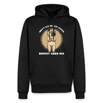 Cairn Terrier Hund Nett Kann Ich Auch - Männer Premium Bio Hoodie - Schwarz - Vorne - Nico (187cm)