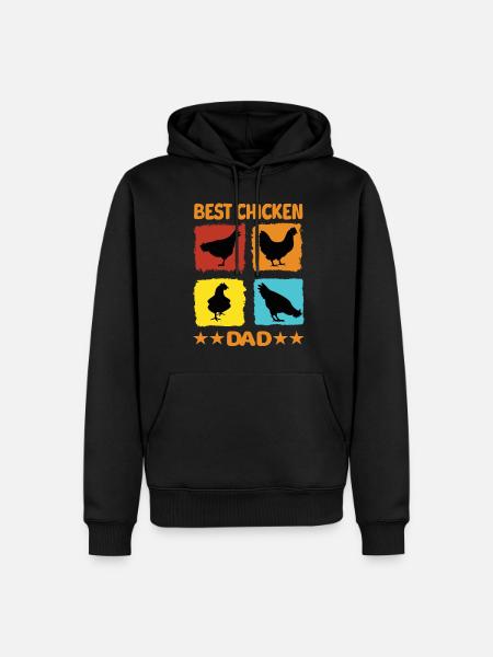 Best Chicken Dad - Men’s Premium Organic Hoodie - black