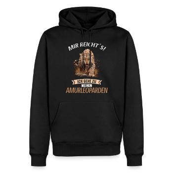 Amur Leopard Amurleoparden Amurleopard - Men’s Premium Organic Hoodie - black - Front - Nico (187cm)
