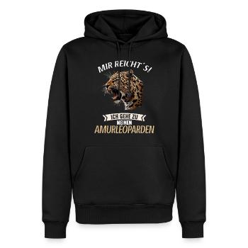 Amur Leopard Amurleoparden Amurleopard - Men’s Premium Organic Hoodie - black - Front - Nico (187cm)