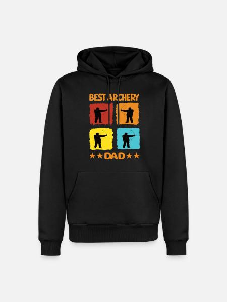 Best Archery Dad - Men’s Premium Organic Hoodie - black