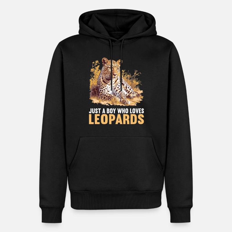Léopard léopard - Sweat à capuche Premium bio Homme - noir