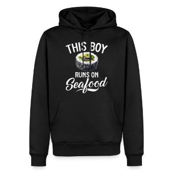 Seafood Lover Gift - Männer Premium Bio Hoodie - Schwarz - Vorne - Nico (187cm)