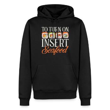 Seafood Lover Gift - Männer Premium Bio Hoodie - Schwarz - Vorne - Nico (187cm)