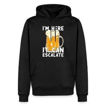 Es Kann Eskalieren Für Begeisterte Biertrinker - Männer Premium Bio Hoodie - Schwarz - Vorne - Nico (187cm)