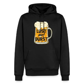 Soif de buveurs de bière enthousiastes - Sweat à capuche Premium bio Homme - noir - Devant - Nico (187cm)