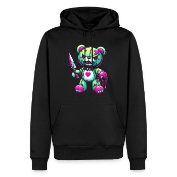 Pastell Goth Teddybär Horror Gruselig Beängstigend - Männer Premium Bio Hoodie - Schwarz - Vorne - Nico (187cm)