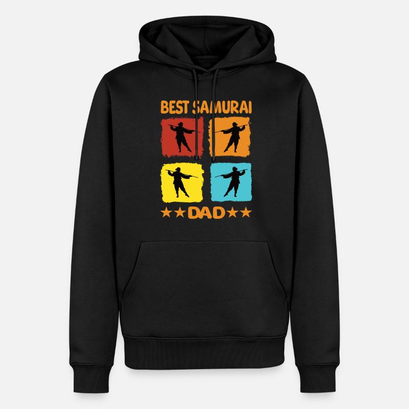 Best Samurai Dad - Männer Premium Bio Hoodie - Schwarz