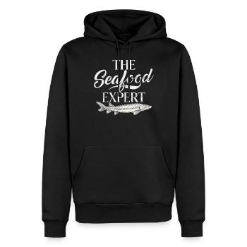 Cadeau pour les amateurs de fruits de mer - Sweat à capuche Premium bio Homme - noir - Devant - Nico (187cm)
