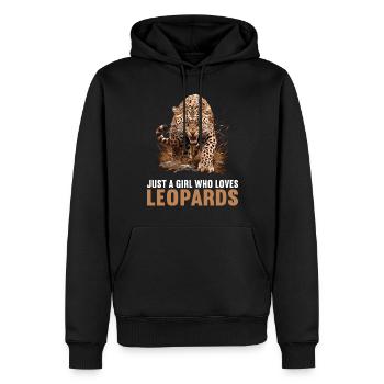 Leoparden Leopard - Männer Premium Bio Hoodie - Schwarz - Vorne - Nico (187cm)