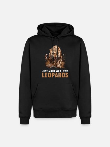 Léopard léopard - Sweat à capuche Premium bio Homme - noir