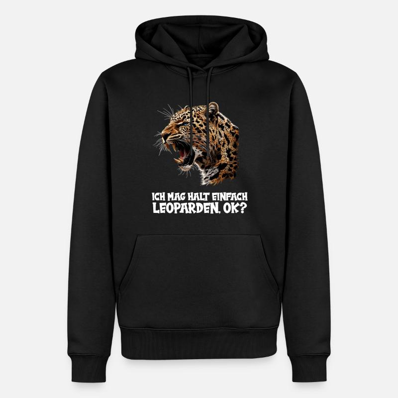 Léopard léopard - Sweat à capuche Premium bio Homme - noir