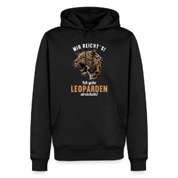 Leoparden Leopard - Männer Premium Bio Hoodie - Schwarz - Vorne - Nico (187cm)