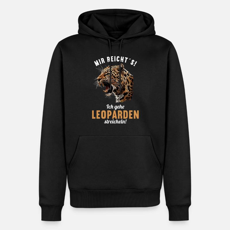 Léopard léopard - Sweat à capuche Premium bio Homme - noir